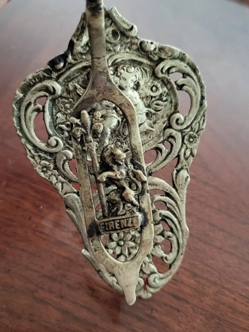 Vintage Firenze IT Sterling Silver Cake Scissors Tong Flatware Serving Ornate